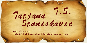 Tatjana Stanišković vizit kartica
